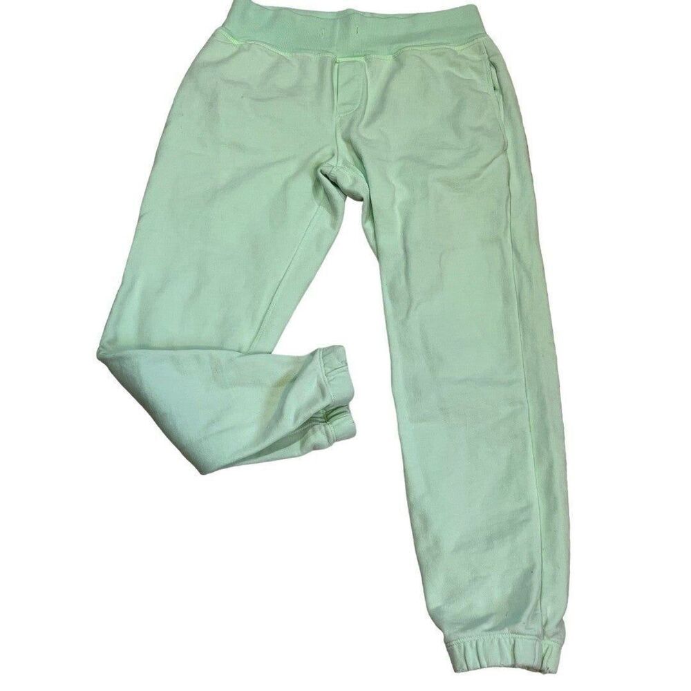 Leallo Green Jogger Sweatpants Distressed Light gree Shade size XS tattered edge